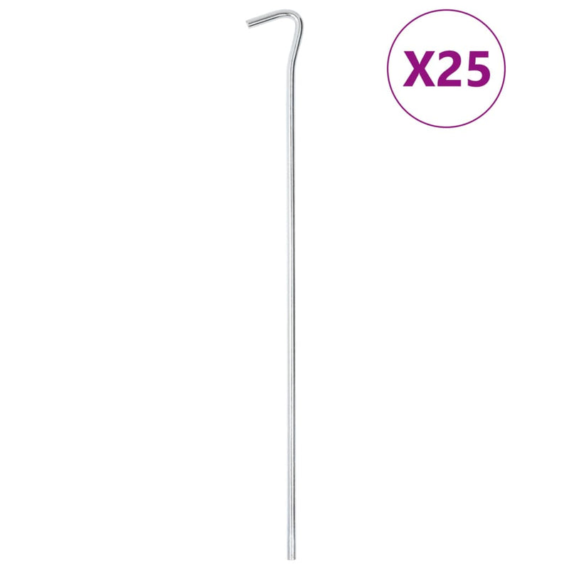 Afbeelding laden in galerijviewer, Vidaxl tentharingen 25 st ø7 mm 30 cm gegalvaniseerd staal
