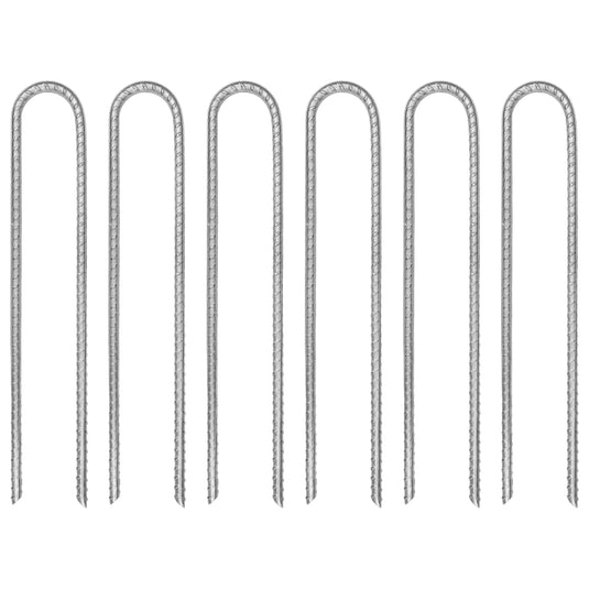 Vidaxl tentharingen 6 st u-vormig ø7 mm 30 cm gegalvaniseerd staal