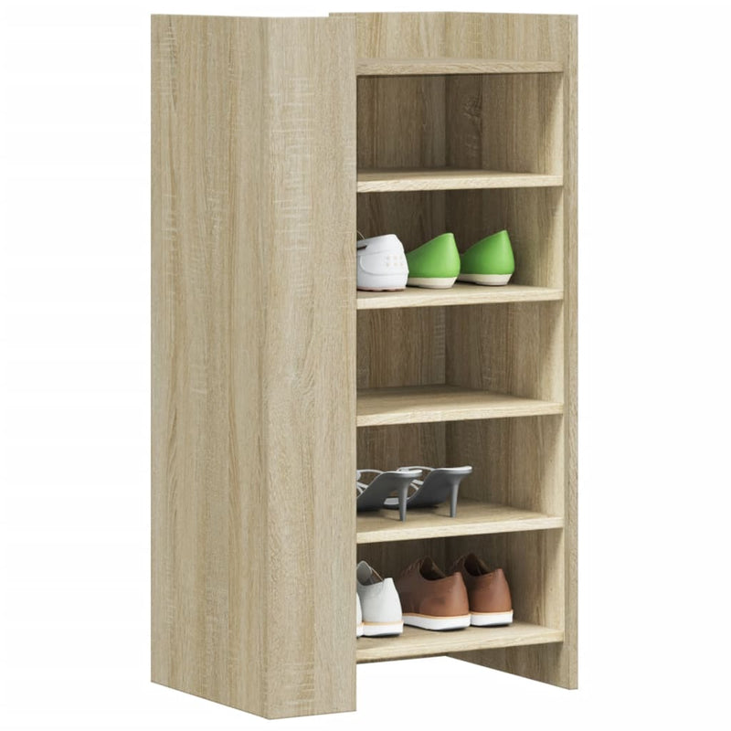 Afbeelding laden in galerijviewer, Vidaxl schoenenkast 52x37,5x100 cm bewerkt hout sonoma eikenkleurig
