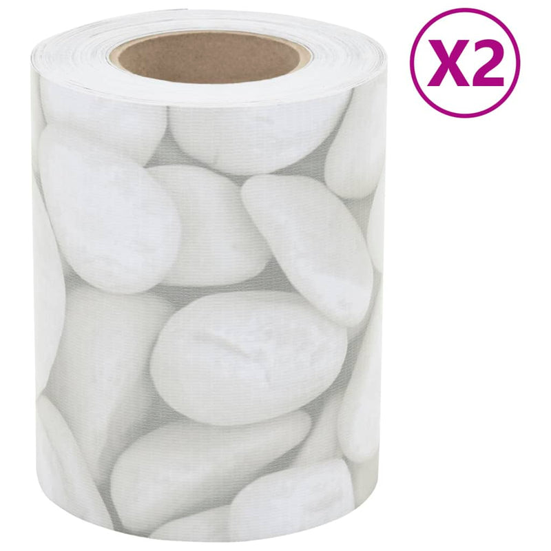 Afbeelding laden in galerijviewer, VidaXL Tuinscherm 2 st marmergrindpatroon 35x0,19 m PVC grijs
