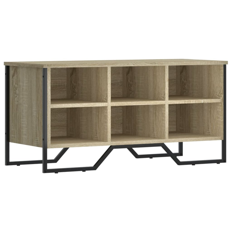 Afbeelding laden in galerijviewer, Vidaxl schoenenkast 90x38x45,5 cm bewerkt hout sonoma eikenkleurig
