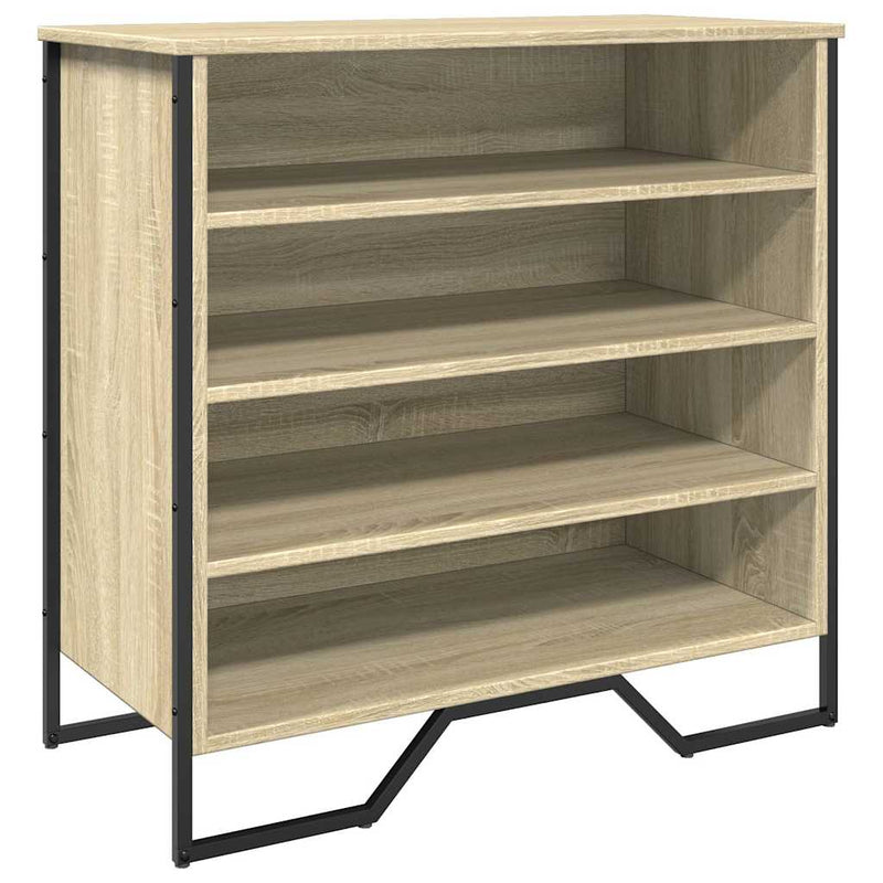 Afbeelding laden in galerijviewer, Vidaxl schoenenkast 80x38x78 cm bewerkt hout sonoma eikenkleurig
