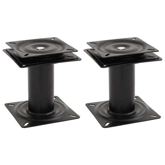 Vidaxl bootstoelpoten 2 st met 360° draaiplateau staal