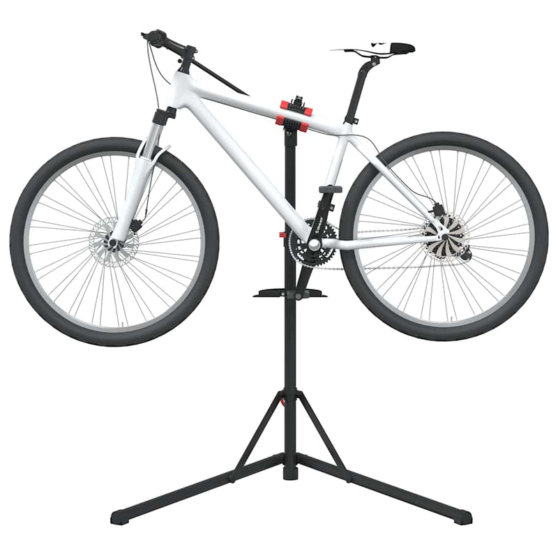 Afbeelding laden in galerijviewer, Vidaxl fietsreparatiestandaard inklapbaar 92-152 cm staal rood
