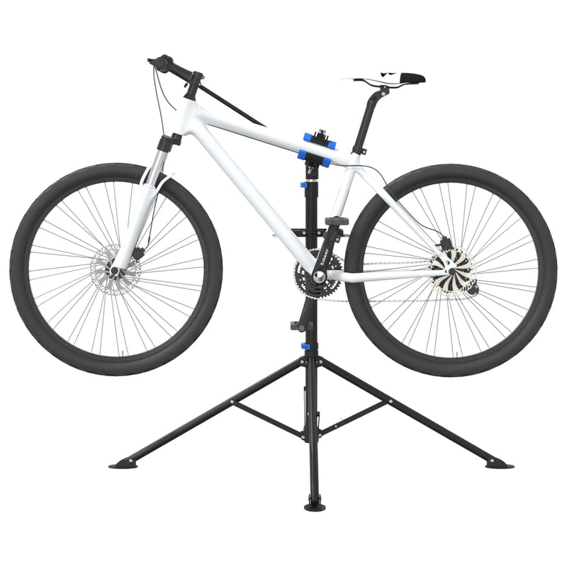 Afbeelding laden in galerijviewer, Vidaxl fietsreparatiestandaard inklapbaar 108-188 cm blauw staal
