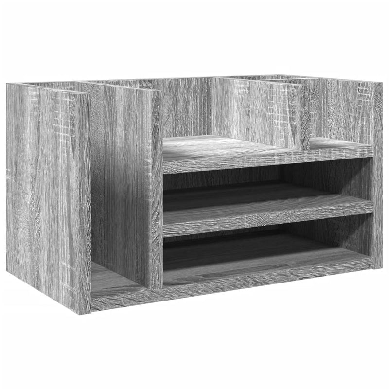 Afbeelding laden in galerijviewer, Vidaxl bureau organiser 44,5x24x25 cm bewerkt hout grijs sonoma eiken
