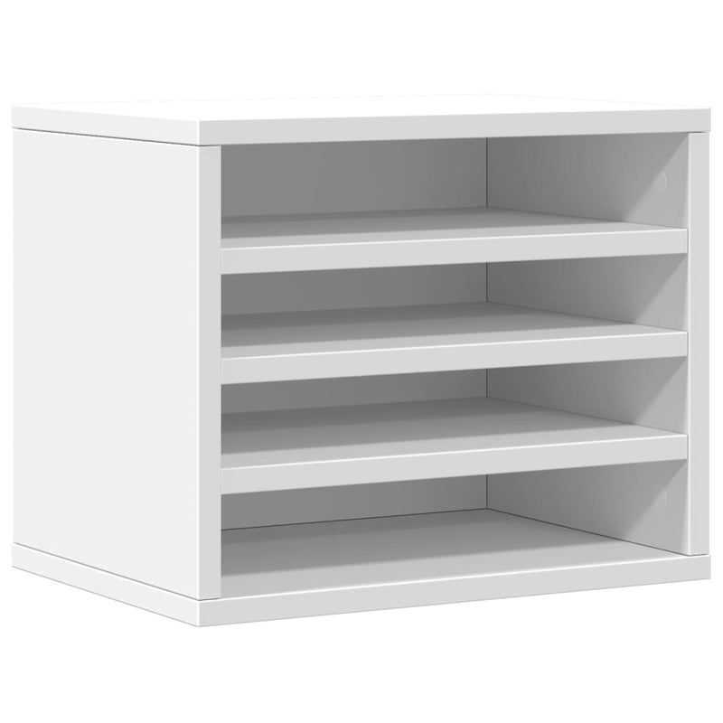 Afbeelding laden in galerijviewer, Vidaxl bureau organiser 36x26x29,5 cm bewerkt hout wit

