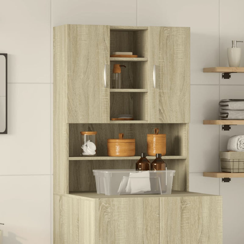 Afbeelding laden in galerijviewer, Vidaxl wasmachinekast 70,5x24x90 cm sonoma eikenkleurig
