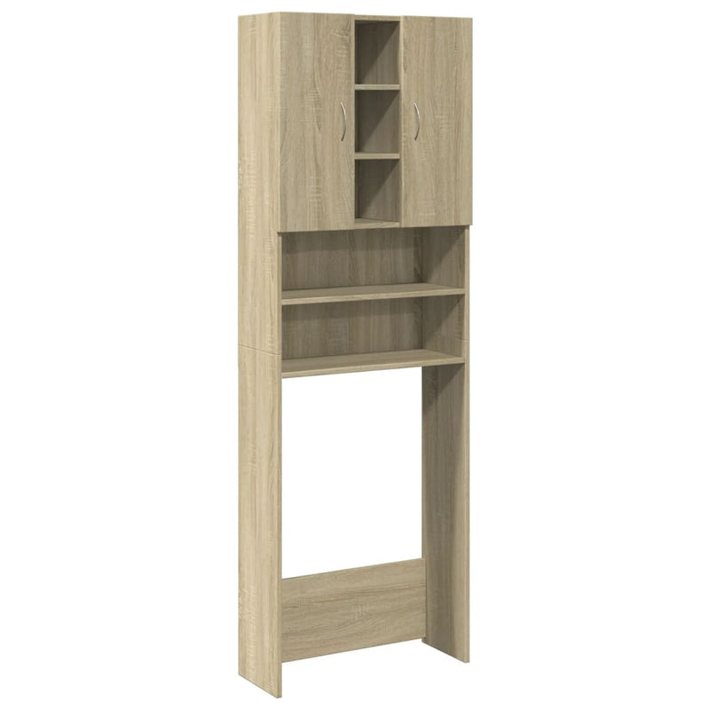 Afbeelding laden in galerijviewer, VidaXL Wasmachinekast 64x25,5x190 cm sonoma eikenkleurig
