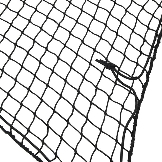 Vidaxl aanhangwagennet elastisch touw 2,5x1,5 m polypropeen zwart