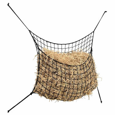 Vidaxl hooinetten 2 st 75x50 cm rond polypropeen zwart