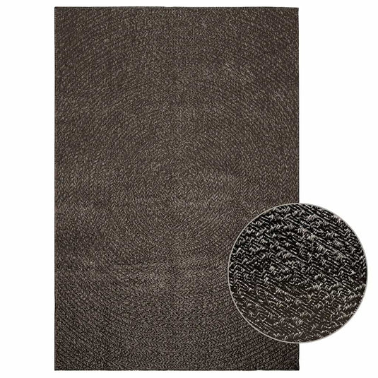 Vidaxl vloerkleed zizur binnen en buiten 140x200cm jute look antraciet