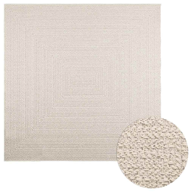 Afbeelding laden in galerijviewer, Vidaxl vloerkleed zizur room binnen en buiten 200x200 cm jute look
