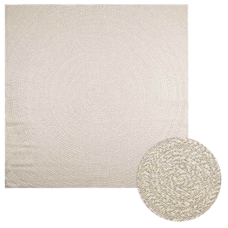 Afbeelding laden in galerijviewer, Vidaxl vloerkleed zizur room binnen en buiten 240x240 cm jute look
