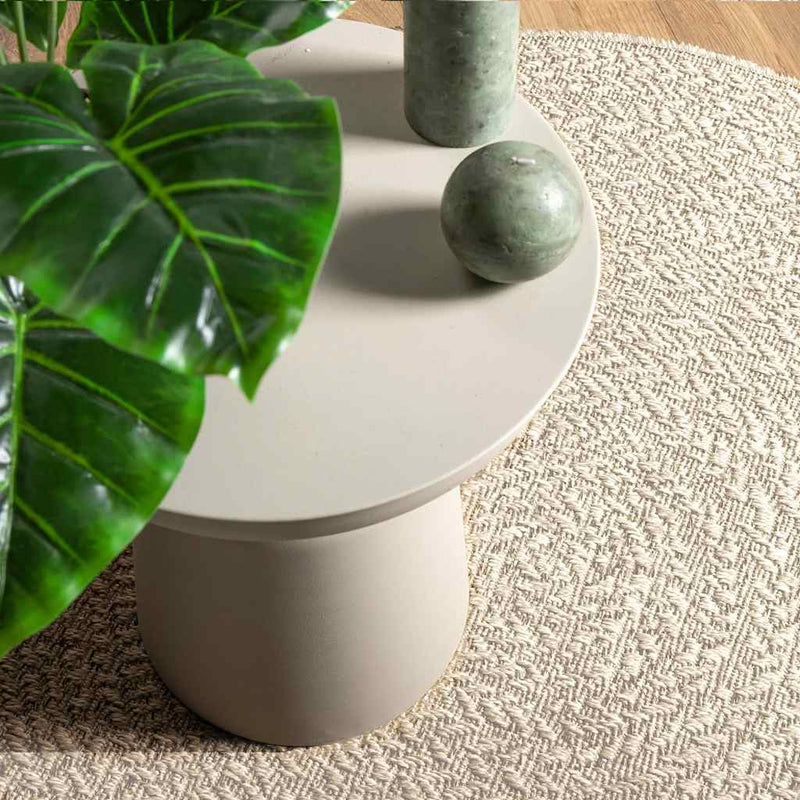 Afbeelding laden in galerijviewer, Vidaxl vloerkleed zizur crème binnen en buiten ø 90 cm jute look
