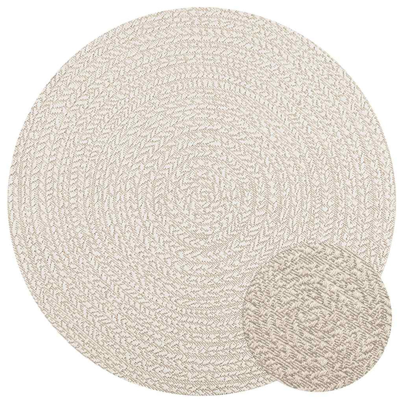Afbeelding laden in galerijviewer, Vidaxl vloerkleed zizur crème binnen en buiten ø 120 cm jute look
