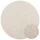 Vidaxl vloerkleed zizur crème binnen en buiten ø 120 cm jute look