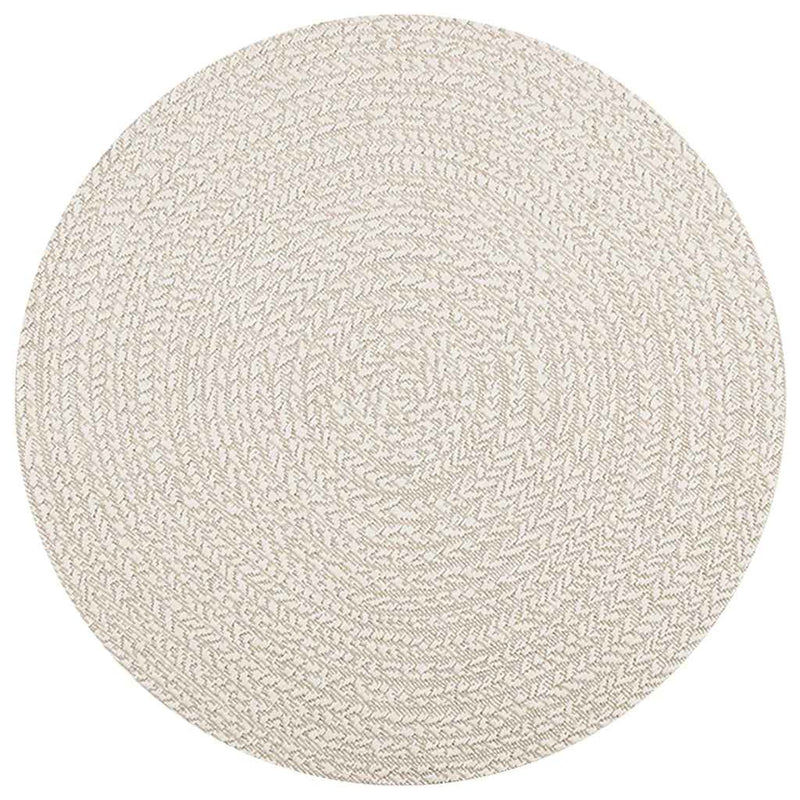 Afbeelding laden in galerijviewer, Vidaxl vloerkleed zizur crème binnen en buiten ø 120 cm jute look
