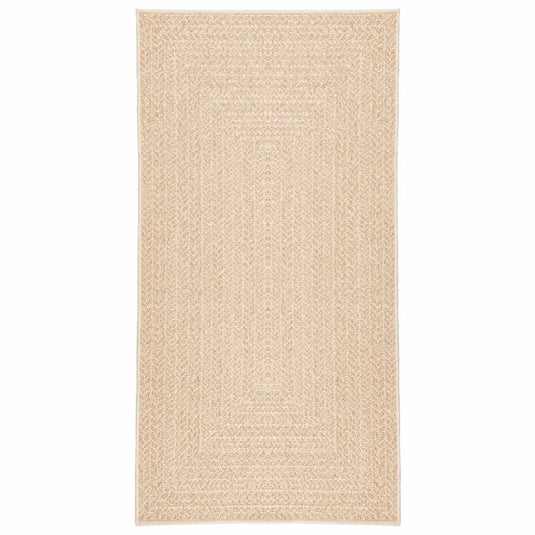 Vidaxl vloerkleed zizur beige binnen en buiten 80x150 cm jute look