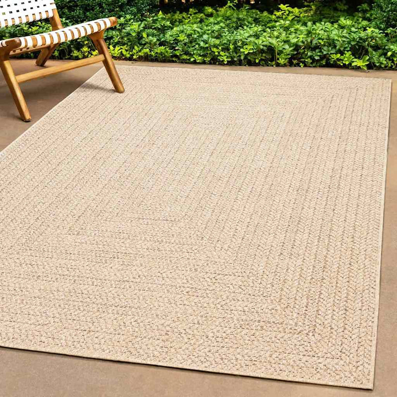Afbeelding laden in galerijviewer, Vidaxl vloerkleed zizur beige binnen en buiten 80x150 cm jute look
