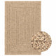 Vidaxl vloerkleed zizur beige binnen en buiten 120x120 cm jute look