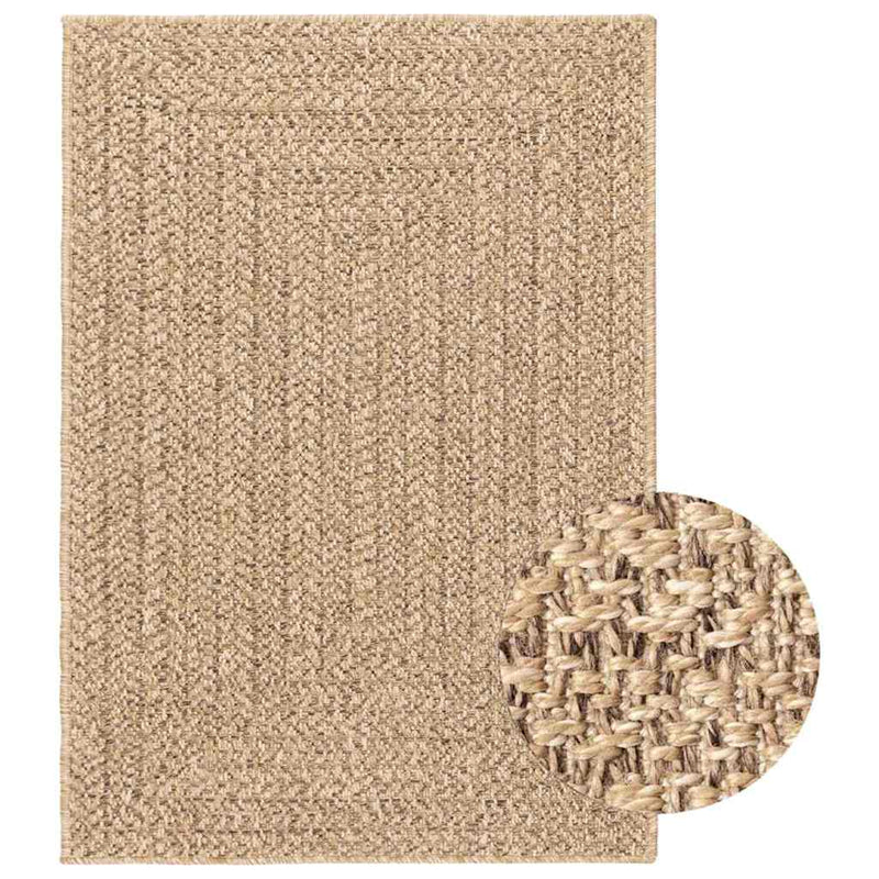 Afbeelding laden in galerijviewer, Vidaxl vloerkleed zizur beige binnen en buiten 120x170 cm jute look
