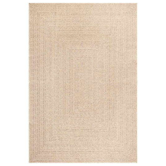 Vidaxl vloerkleed zizur beige binnen en buiten 240x340 cm jute look