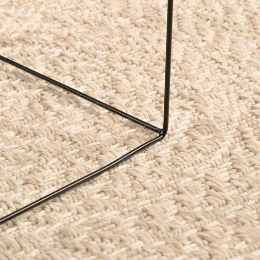 Vidaxl vloerkleed zizur beige binnen en buiten ø 90 cm jute look