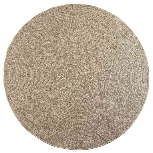 Vidaxl vloerkleed zizur beige binnen en buiten ø 200 cm jute look