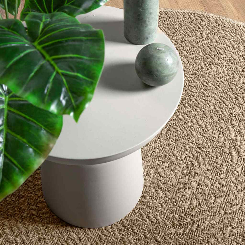 Afbeelding laden in galerijviewer, Vidaxl vloerkleed zizur beige binnen en buiten ø 200 cm jute look
