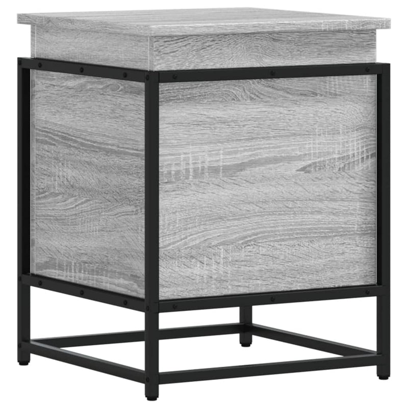 Afbeelding laden in galerijviewer, Vidaxl opbergbox met deksel 40x40x51,5 cm bewerkt hout grijs sonoma
