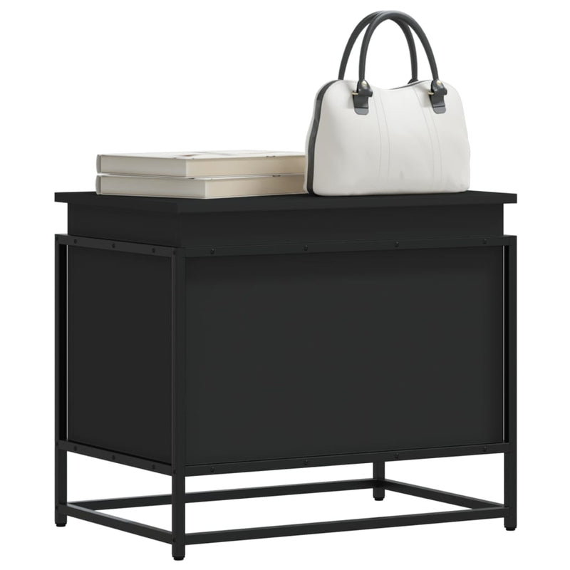 Afbeelding laden in galerijviewer, Vidaxl opbergbox met deksel 60x40x51,5 cm bewerkt hout zwart
