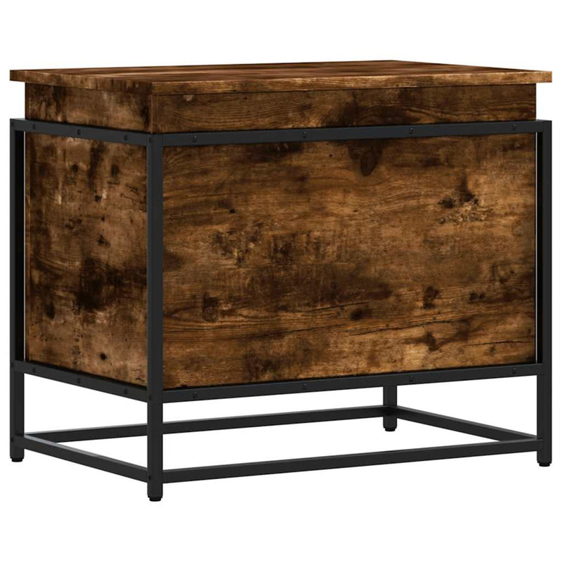 Afbeelding laden in galerijviewer, Vidaxl opbergbox met deksel 60x40x51,5 cm bewerkt hout gerookt eiken
