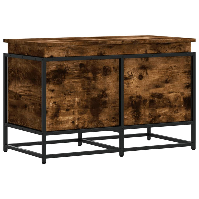 Afbeelding laden in galerijviewer, Vidaxl opbergbox met deksel 80x40x51,5 cm bewerkt hout gerookt eiken
