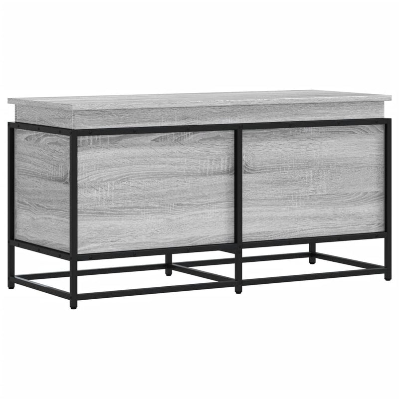 Afbeelding laden in galerijviewer, Vidaxl opbergbox met deksel 100x40x51,5 cm bewerkt hout grijs sonoma
