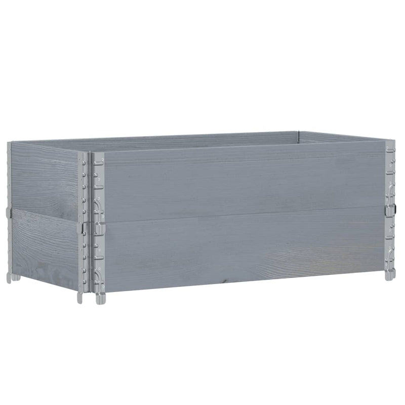 Afbeelding laden in galerijviewer, Vidaxl plantenbak 100x50 cm massief grenenhout grijs
