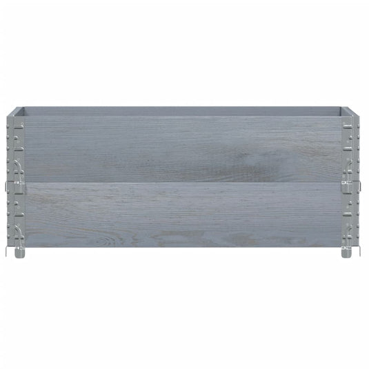 Vidaxl plantenbak 100x50 cm massief grenenhout grijs