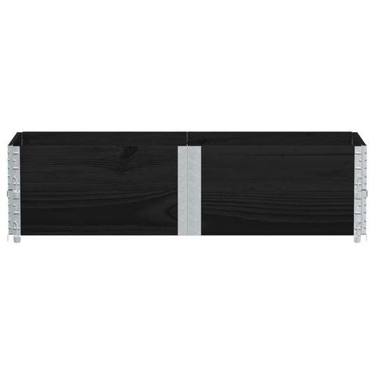 Vidaxl plantenbak 150x50 cm massief grenenhout zwart