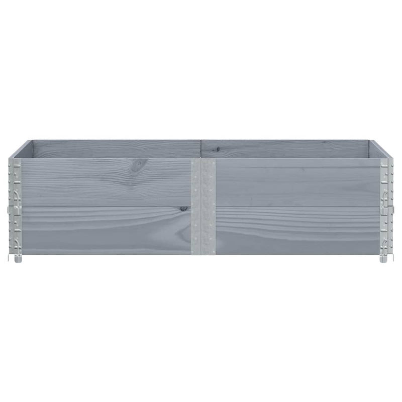 Afbeelding laden in galerijviewer, Vidaxl plantenbak 150x100 cm massief grenenhout grijs
