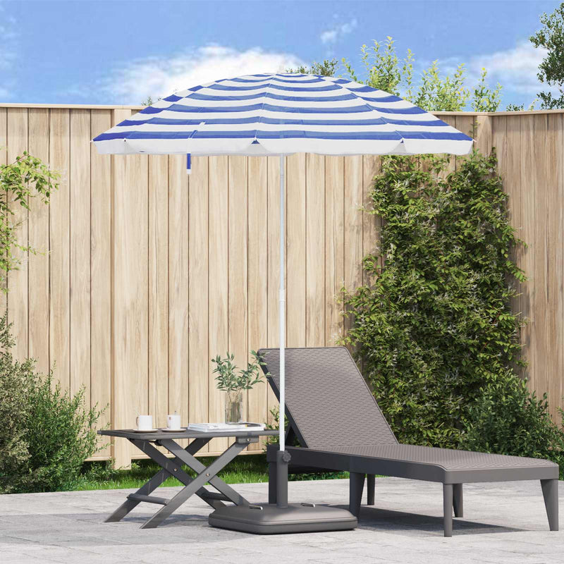 Afbeelding laden in galerijviewer, Vidaxl tuinparasol 170t polyester blauw en wit
