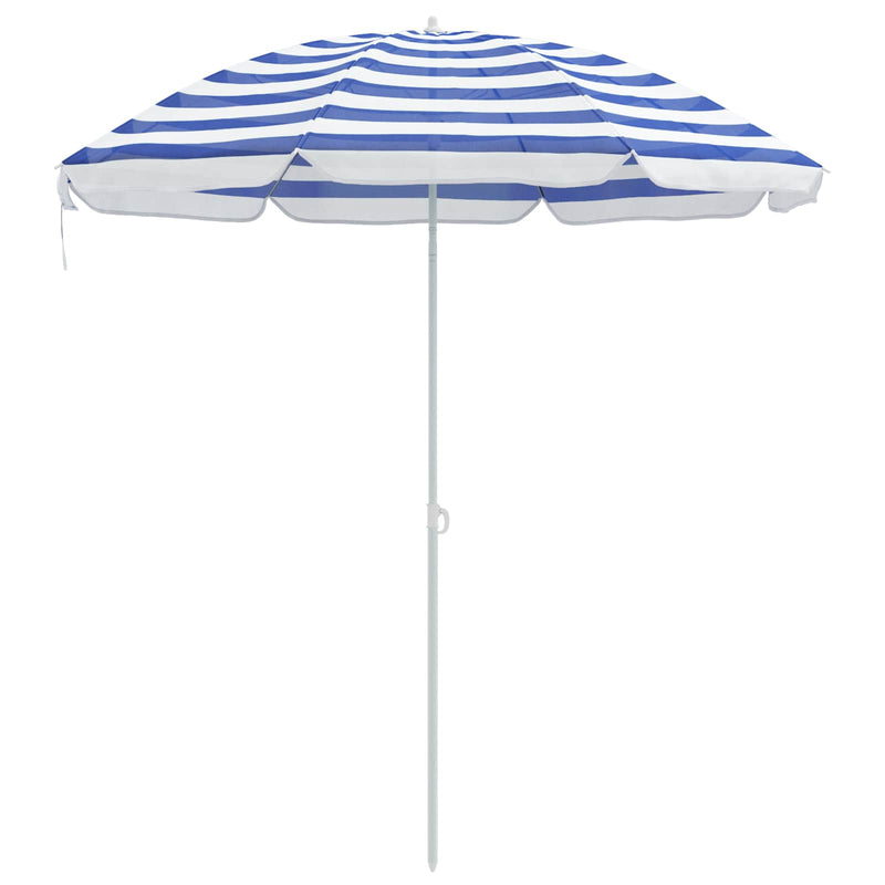 Afbeelding laden in galerijviewer, Vidaxl tuinparasol 170t polyester blauw en wit
