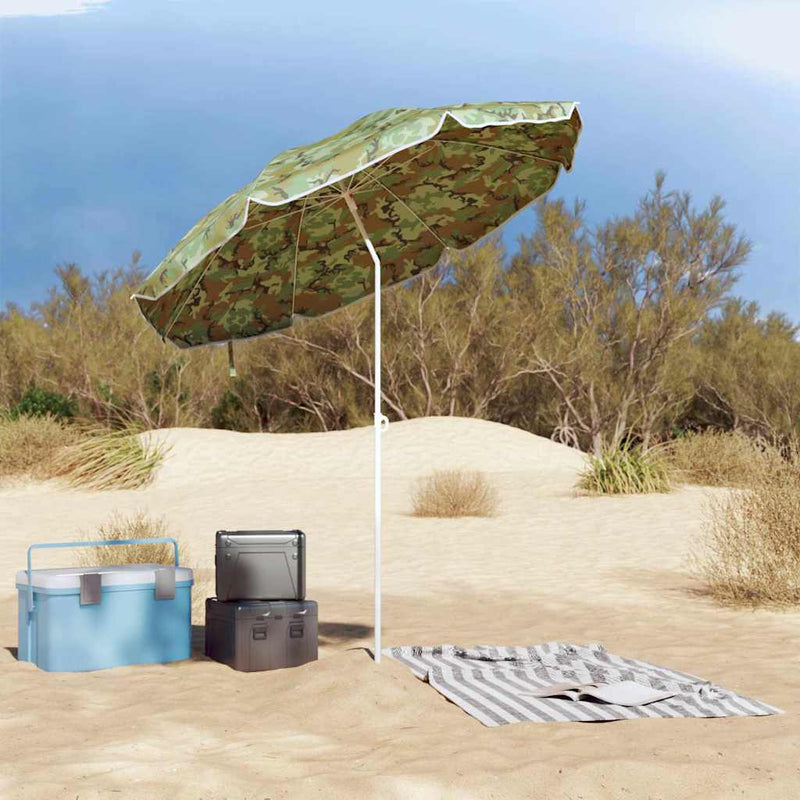 Afbeelding laden in galerijviewer, Vidaxl tuinparasol 240 cm 170t polyester camouflage
