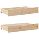 Vidaxl bedlades 2 st met wieltjes 95x55x17 cm massief grenenhout