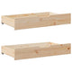 Vidaxl bedlades 2 st met wieltjes 90x55x17 cm massief grenenhout