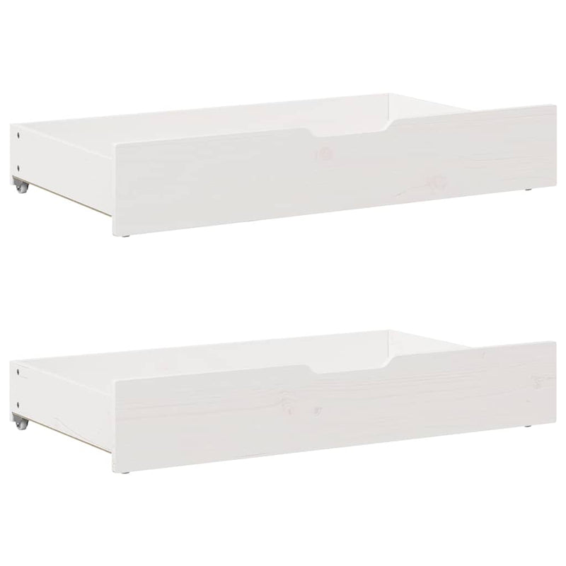 Afbeelding laden in galerijviewer, Vidaxl bedlades 2 st 90x55x17 cm massief grenenhout wit
