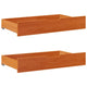 Vidaxl bedlades 2 st 90x55x17 massief grenenhout wasbruin