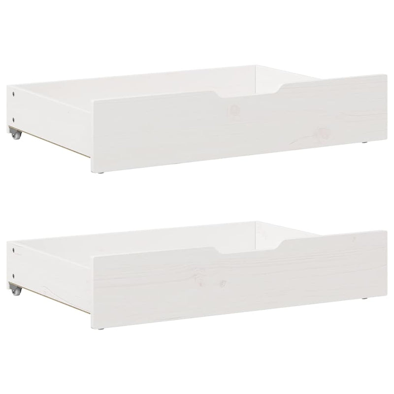 Afbeelding laden in galerijviewer, Vidaxl bedlades 2 st 85x55x17 cm massief grenenhout wit
