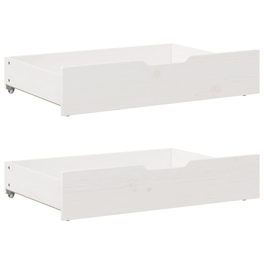 Vidaxl bedlades 2 st 85x55x17 cm massief grenenhout wit