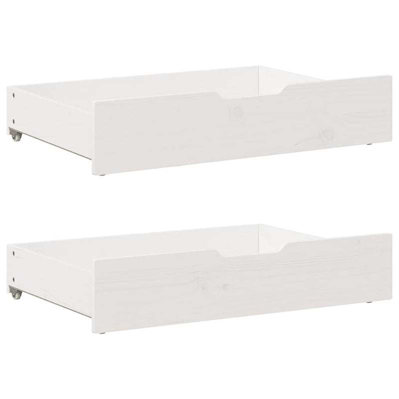 Afbeelding laden in galerijviewer, Vidaxl bedlades 2 st 80x55x17 cm massief grenenhout wit
