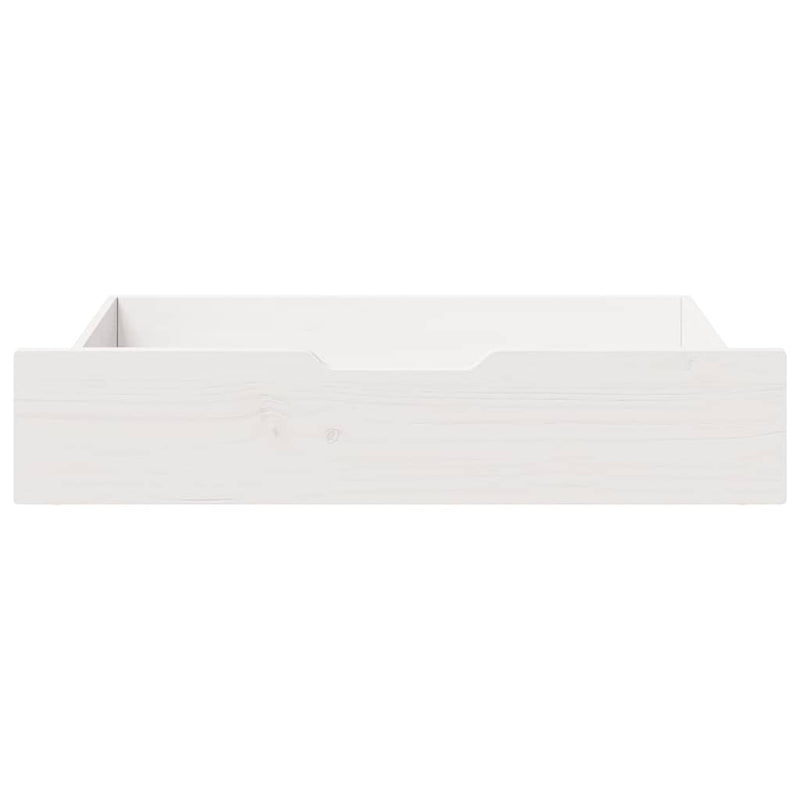 Afbeelding laden in galerijviewer, Vidaxl bedlades 2 st 80x55x17 cm massief grenenhout wit
